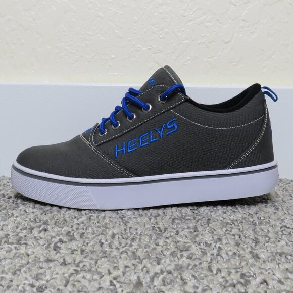 Heelys* Original Single Rear PRO 20 Wheel Gray/Blue Skate Shoes~ Size YTH 6 USA - Picture 1 of 11
